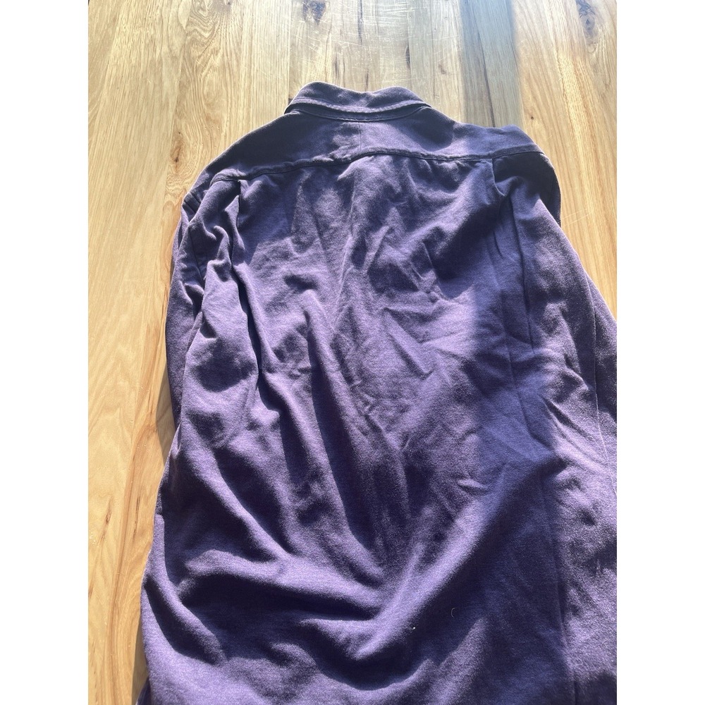 Polo Ralph Lauren Men's Dress Shirt Large Purple Knit Collared Long Sleeve - Picture 2 of 3